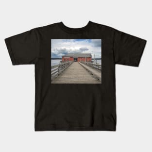 Coupeville Washington Historic Red Wharf Kids T-Shirt